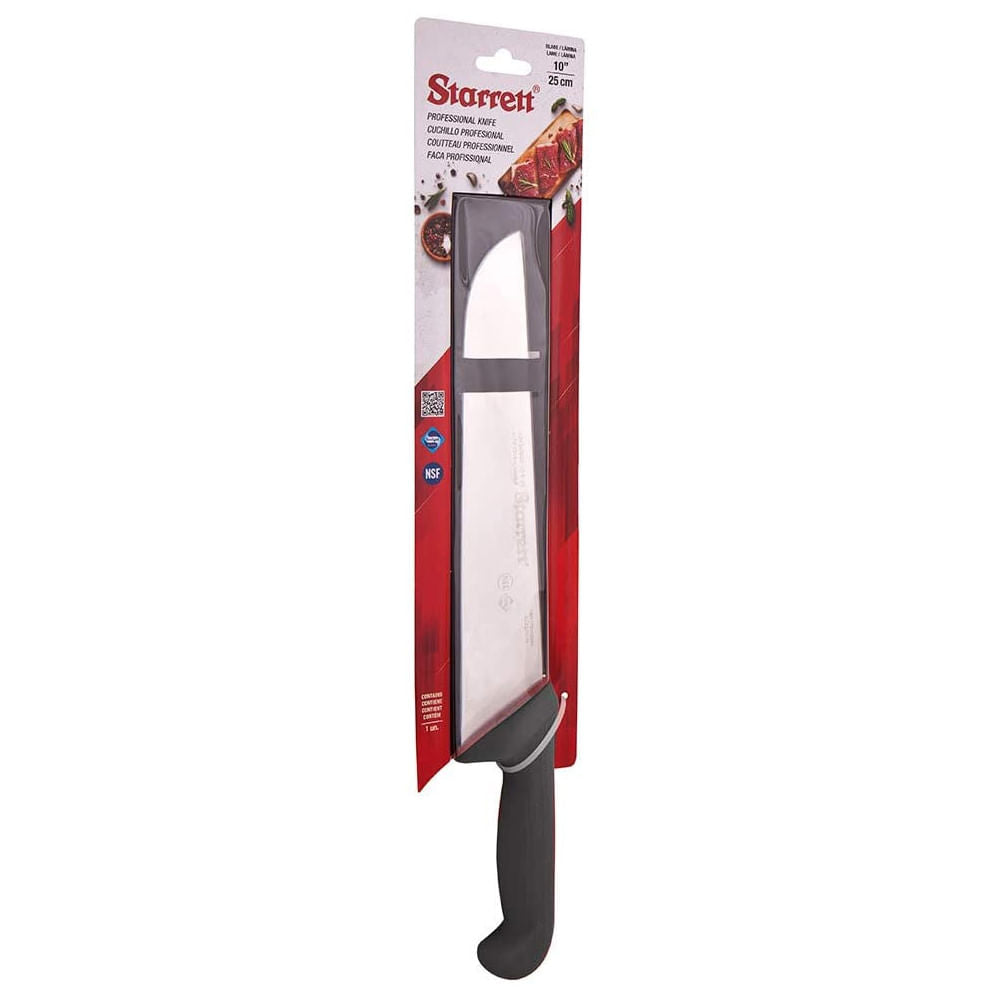 Faca Starrett Carne Refile Aereo 10" 25cm Cabo Preto