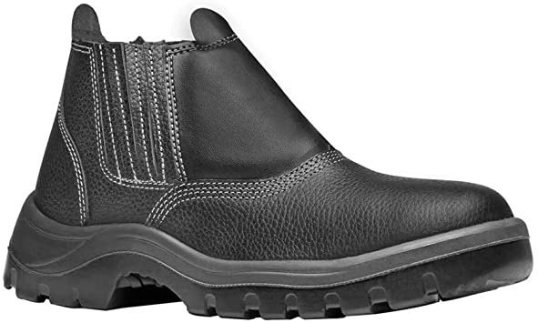 Bota Vaqueta Bico Plástico com Elástico N42 Preto CA42016 Bracol