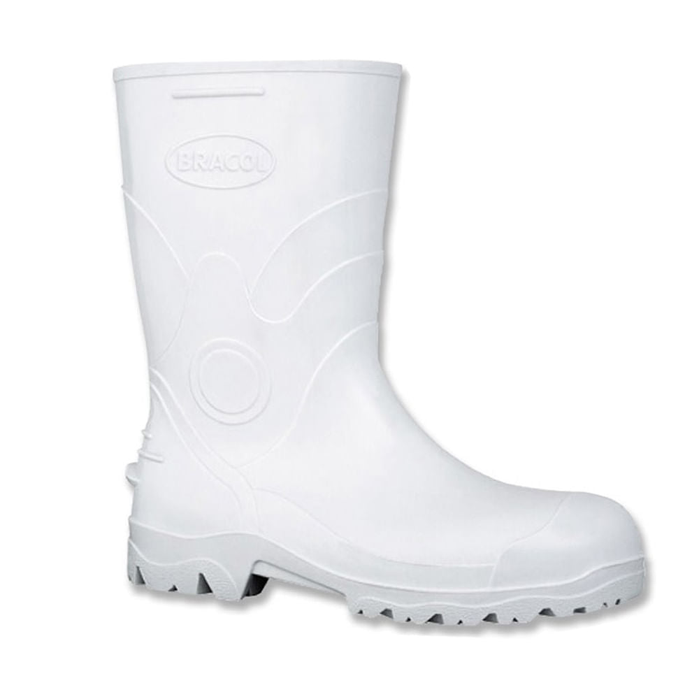 Bota Pvc Branca 28cm N°40 Bracol