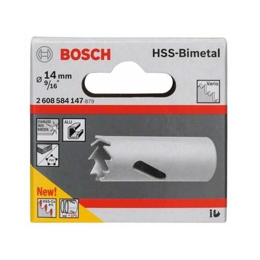 Serra Copo Bimetal Bosch 9/16" Polegadas 14mm