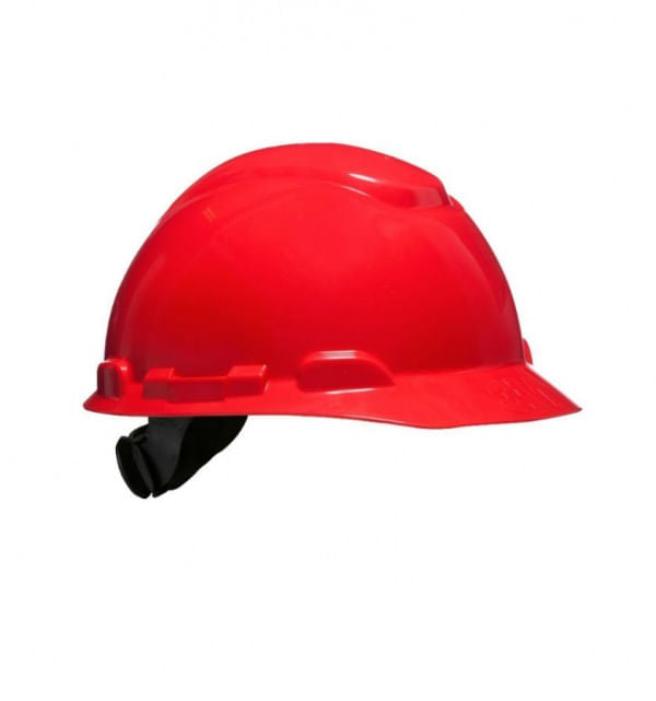 Capacete Aba Frontal Vermelha H-700 Com Carneira Com Jugular Ajustavel 3M