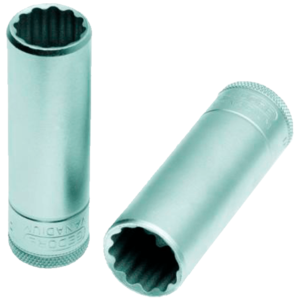 Soquete Estriado Longo 1/2" D19l-13mm Gedore