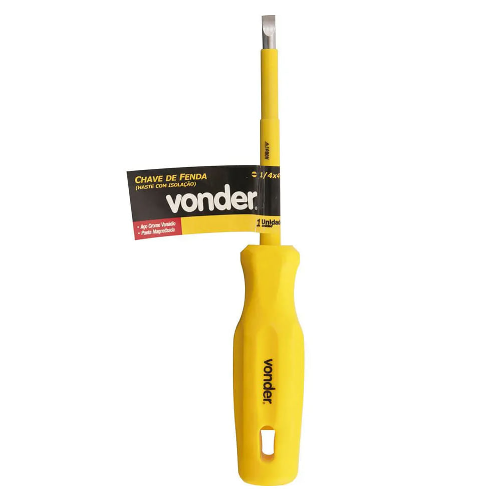 Chave de Fenda 016 - 1/4X06 06X100 Isolada 1000V CRV VONDE