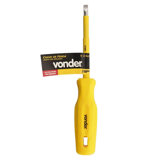 Chave de Fenda 016 - 1/4X06 06X100 Isolada 1000V CRV VONDE