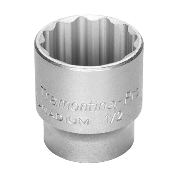 Soquete Estriado Aco Vanadio 22mm 1/2" 032M Tramontina Pro