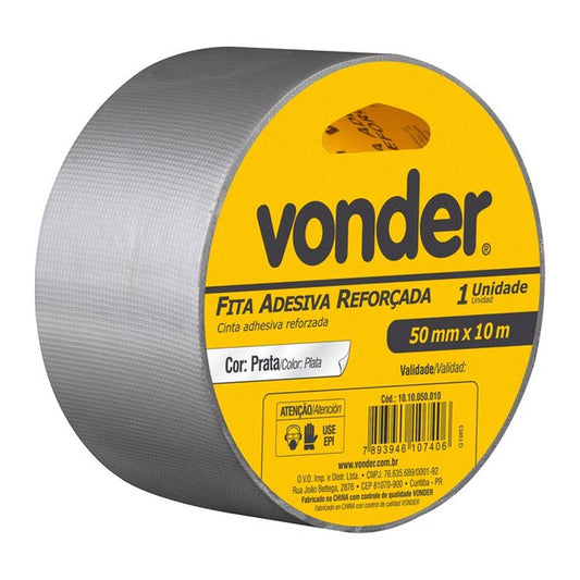 Fita Demarcação Adesiva 50X10 Prata VONDER 1010050010