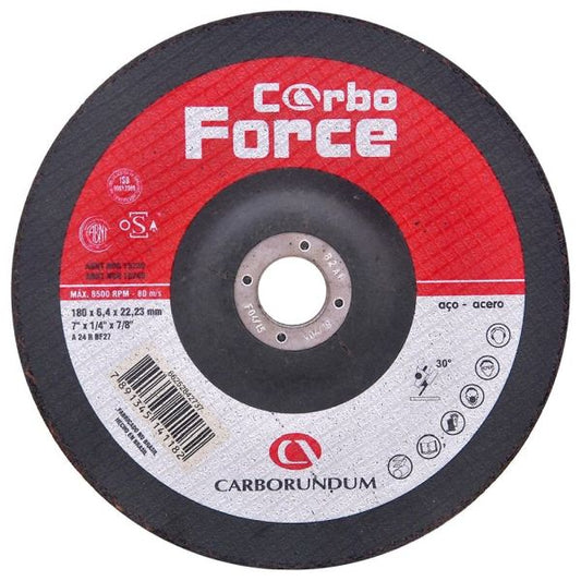 Disco Desbaste 07x1/4x7/8 A24R-T27 Carbo Force Carborundum