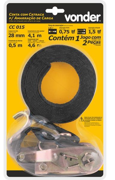 Cinta + Catraca 4.6m 1500Kg Vonder