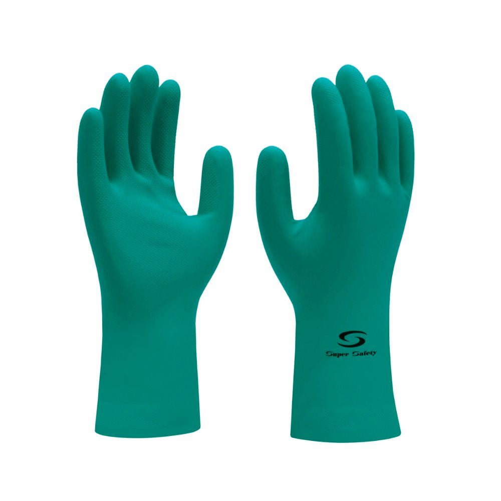Luva de Segurança Super Safety Nitrílico Verde Tam G 9 Nitrogreen CA33334