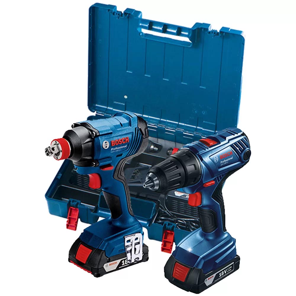Kit Bosch Parafusadeira GSB 180-LI e Chave de Impacto GDX 180-LI