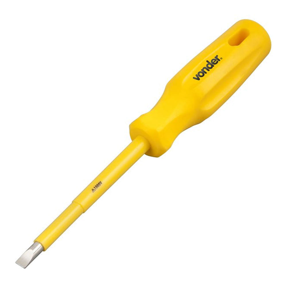Chave de Fenda 012 - 3/16"X06" 06X100 Isolada 1000V CRV VONDER