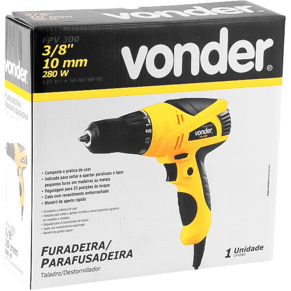 Parafusadeira/Furadeira Vonder FPV 300 3/8" 280W
