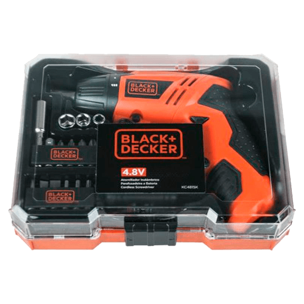 Parafusadeira à Bateria Black Decker 1/4" 4,8v Kit 16 Peças + Maleta