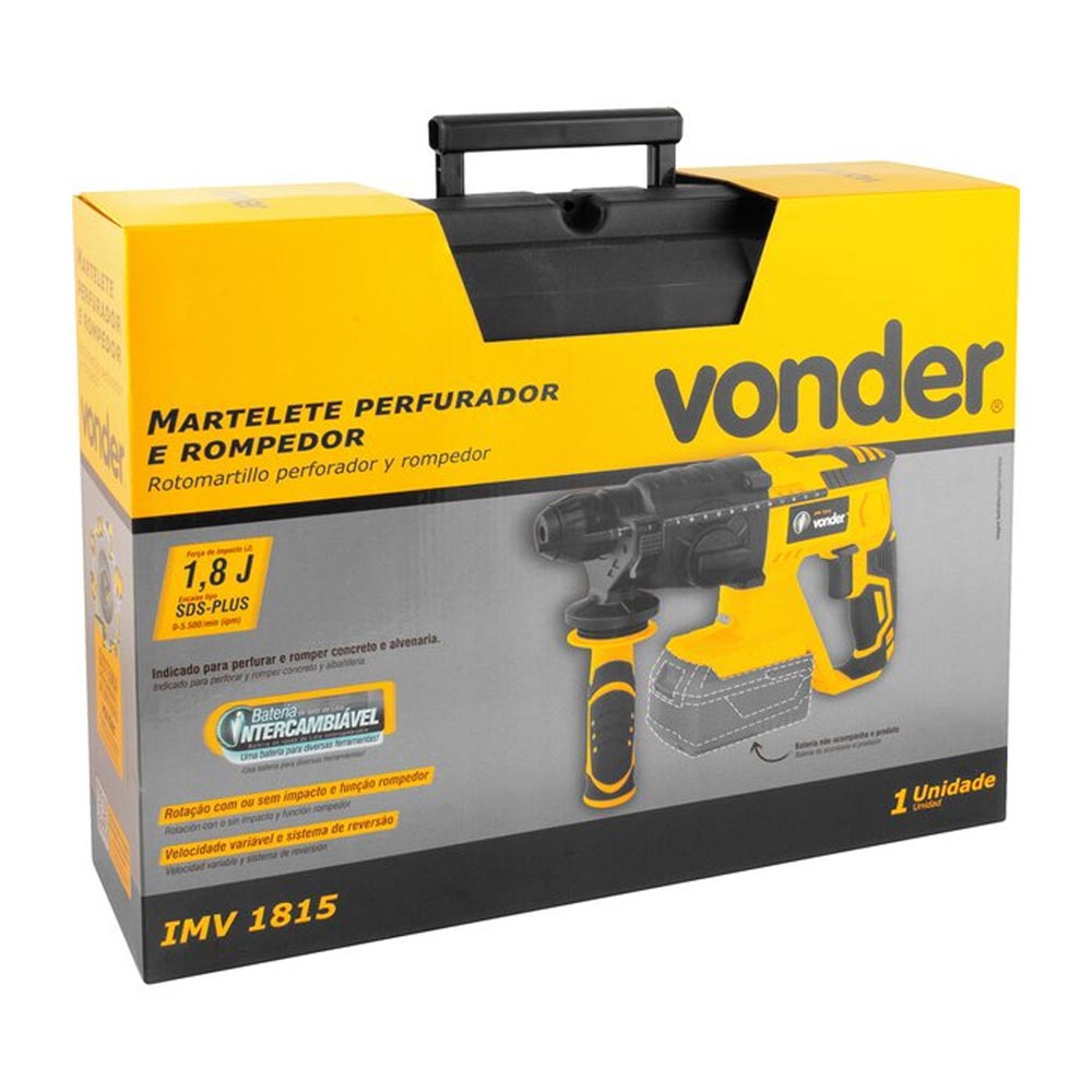 Martelete Perfurador à Bateria Vonder IMV1815 18V Sem bateria