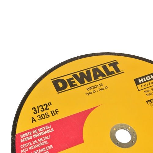 Disco De Corte 14x2,5x1"" Para Inox Metal Dewalt