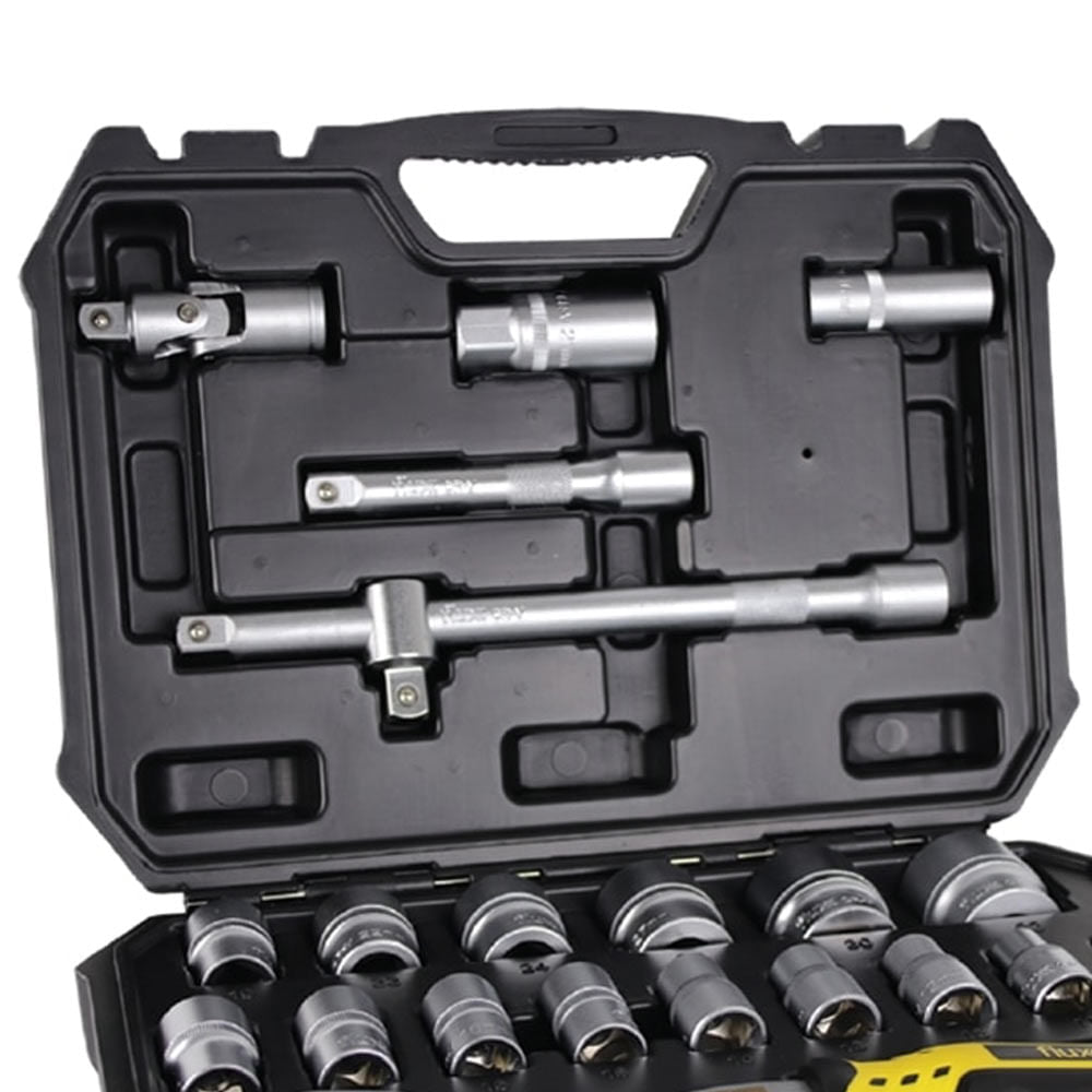 Jogo de Soquete 032 com 22peças 10-32mm Sextavado com Maleta Flux