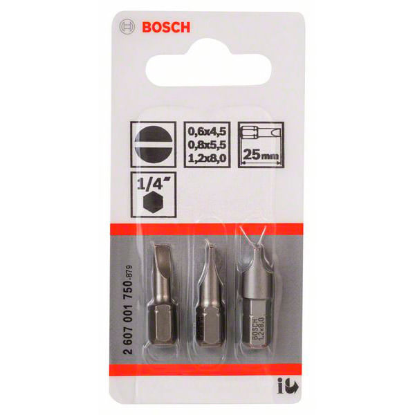 Jogo de Bits Fenda Com 3 Peças Bosch