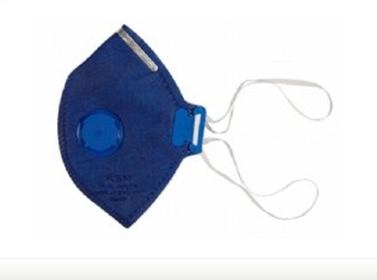 Máscara Descastável Dobrável PFF-1 com Válvula Azul KSN