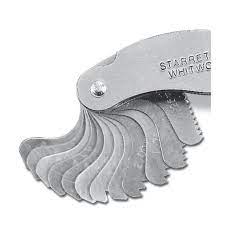 Pente Rosca Duplado 0,25-6,0mm 60LAM Starrett