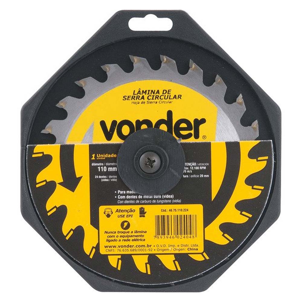 Serra Circular Widia 4.3/8 24Dentes 110mm Vonder