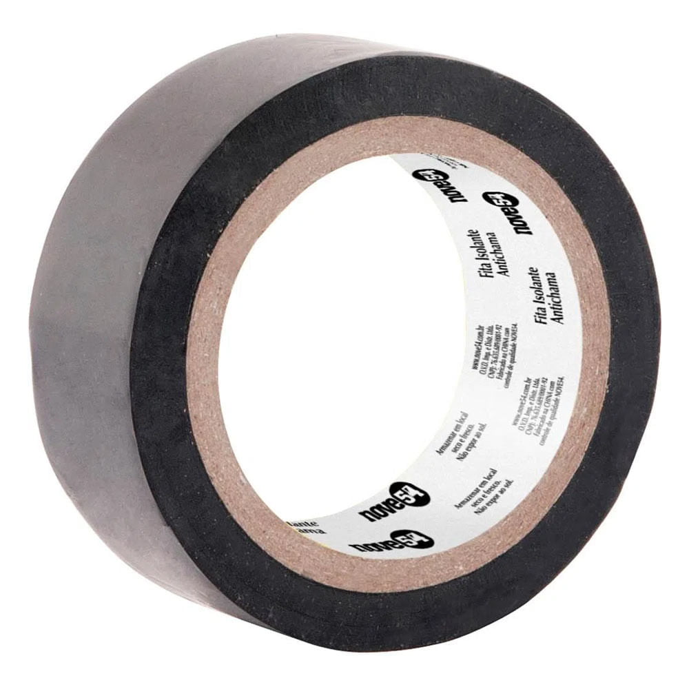 Fita Isolante 19mmX10m Preta Nove54