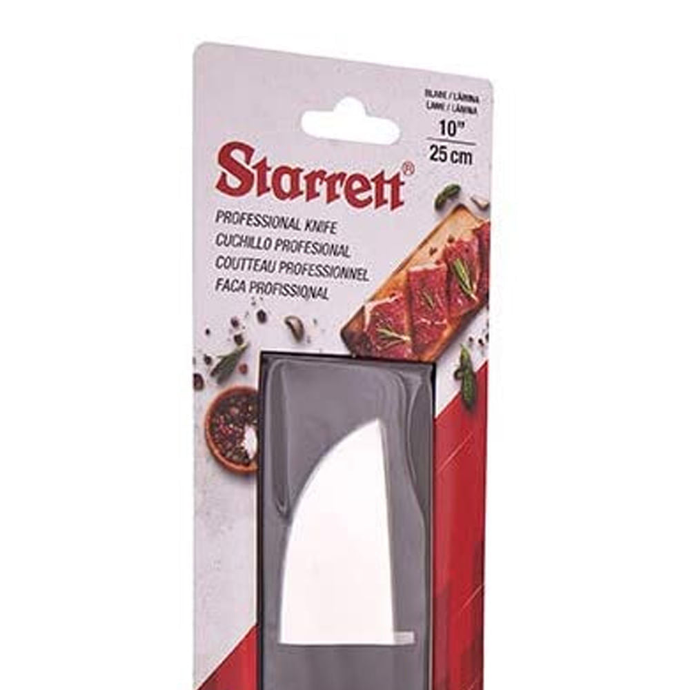 Faca Starrett Carne Refile Aereo 10" 25cm Cabo Preto