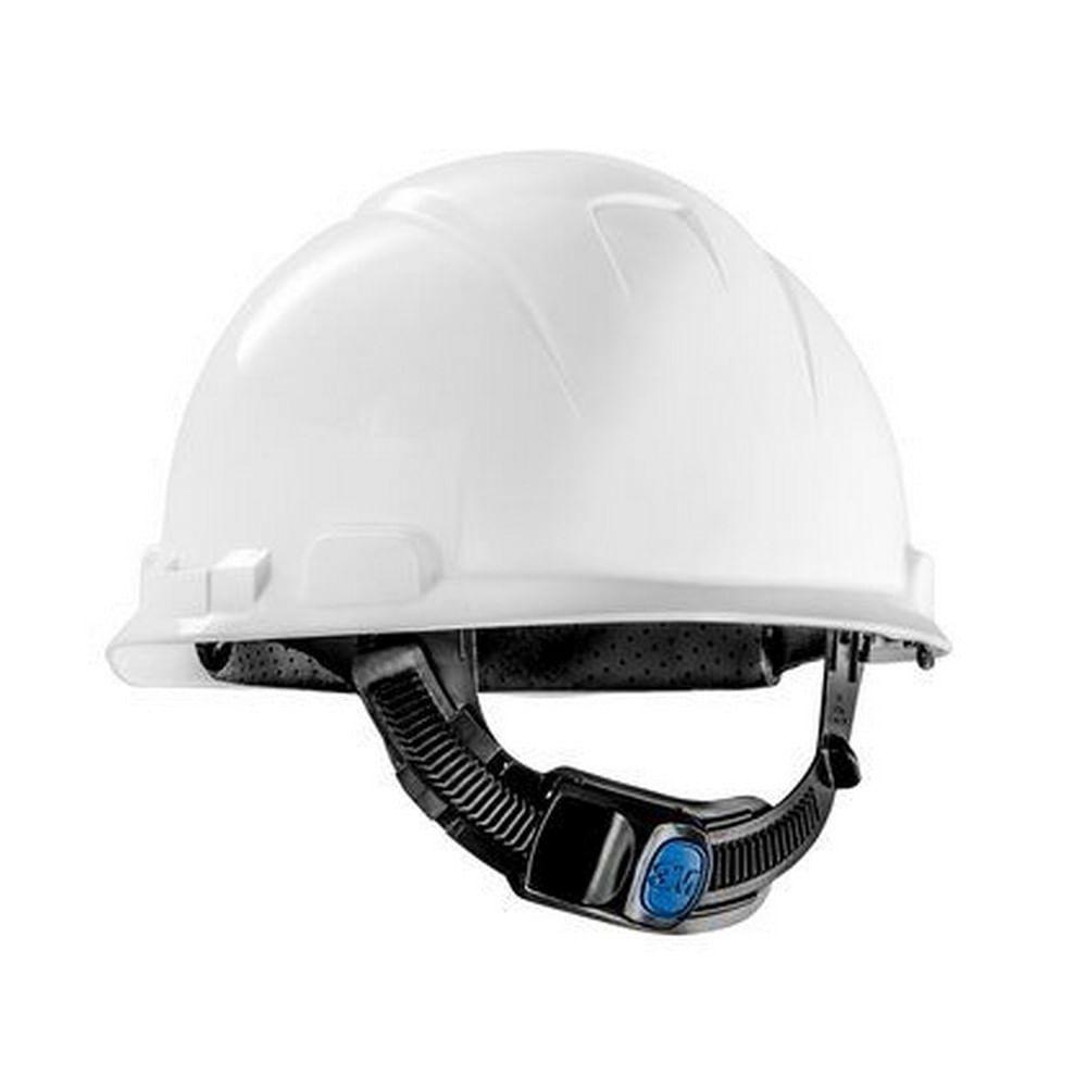 Capacete Aba Frontal Branco Com Carneira Jugular Ajustavel 3M