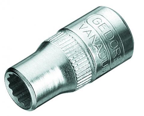 Soquete Estriado 1/4'' mm Gedore