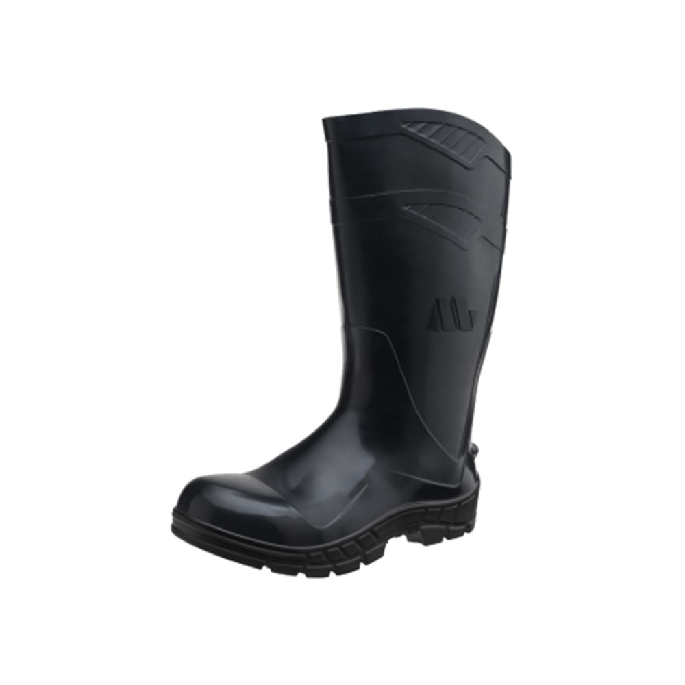 Bota de PVC Bico Aço 32cm com Forro N42 Preto CA40793 Marluvas