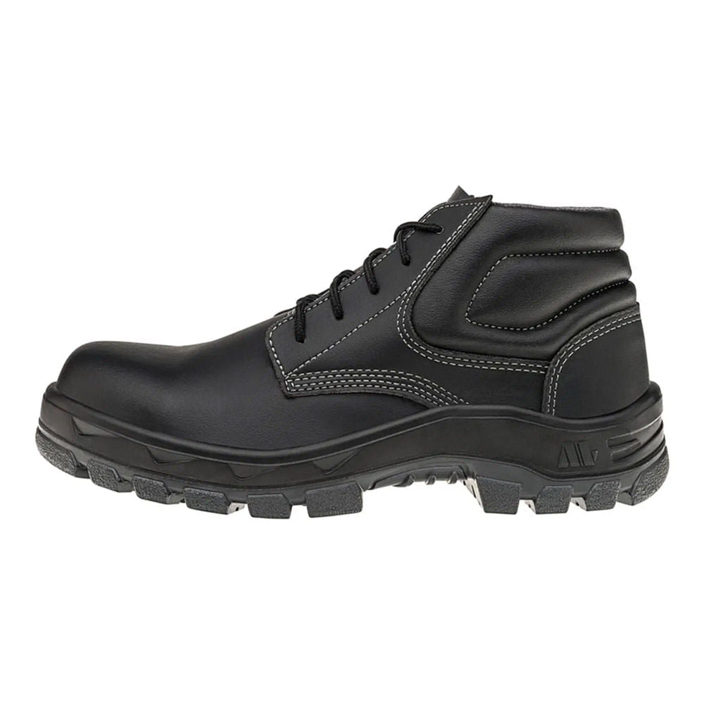 Bota Microfibra Bico Composity com Cadarço PU N40 Preto ca34540 MARLUVAS