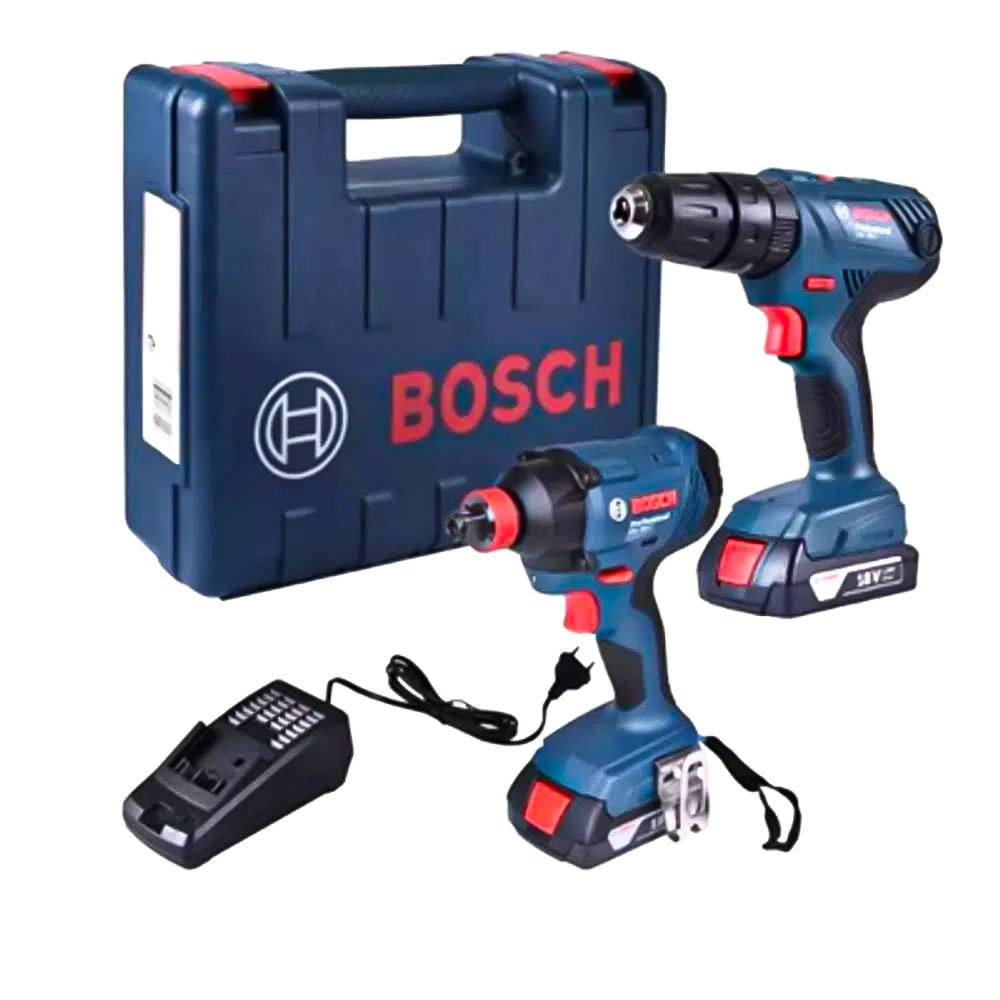 Kit Bosch Parafusadeira GSB 180-LI e Chave de Impacto GDX 180-LI