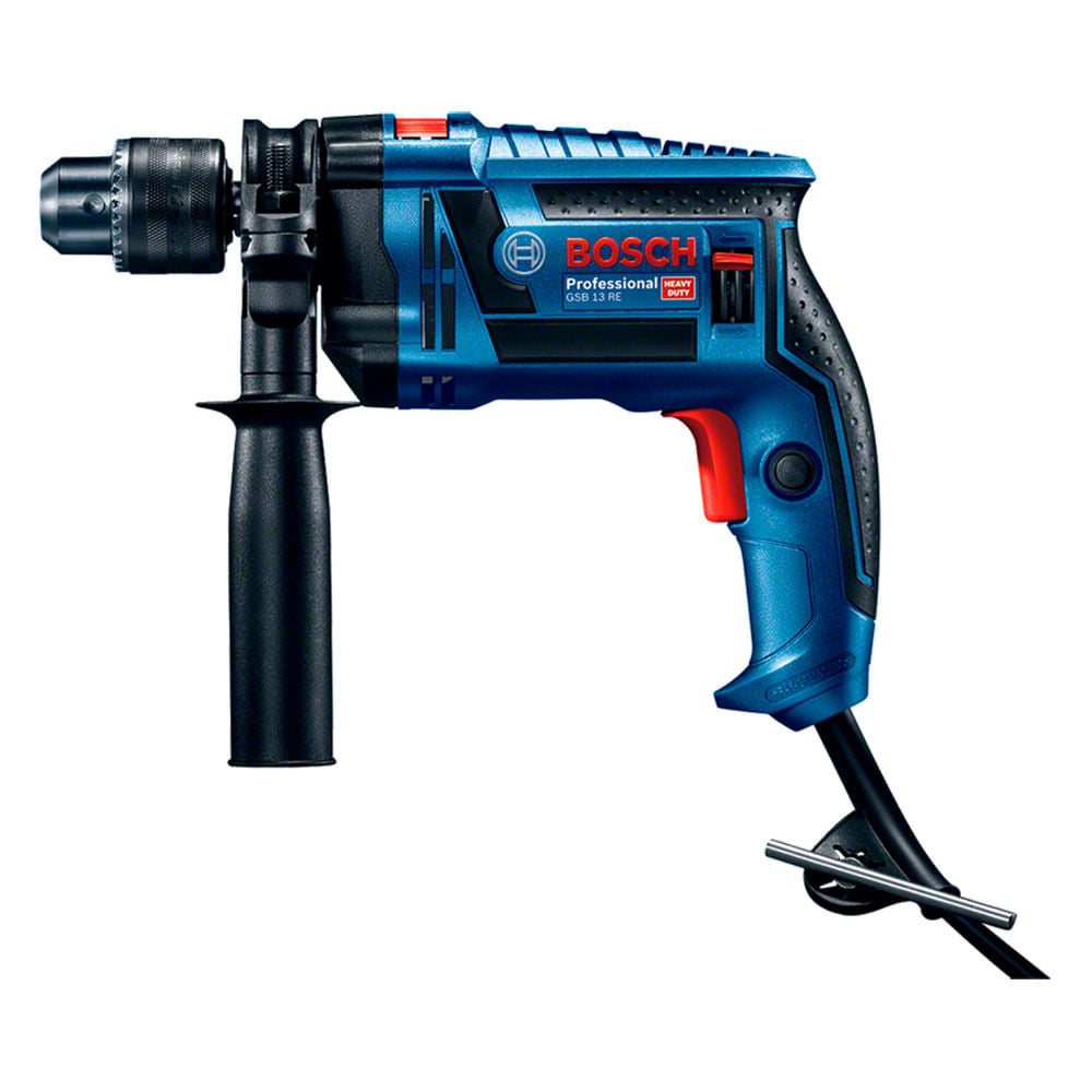 Furadeira de Impacto Bosch GSB 13 RE 650W  Com 23 Peças