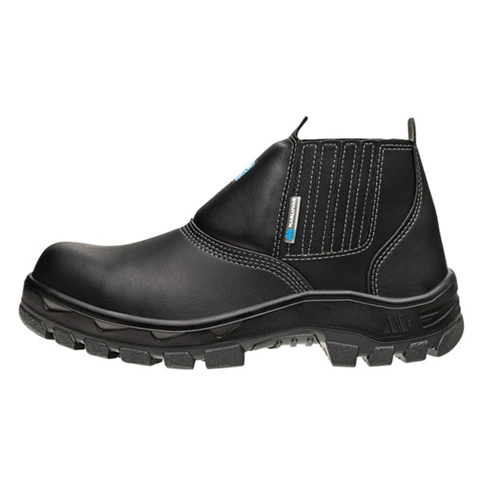 Bota Microfibra com Elástico Bico Composity PU N38 Preto ca34549 MARLUVAS