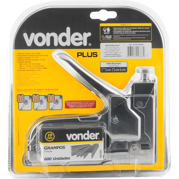 Grampeador Pinador Plus Vonder