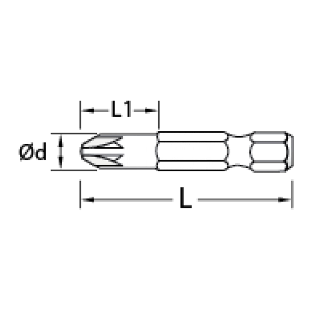 Bits 016 Fenda PH 01mm 691R50 GEDORE