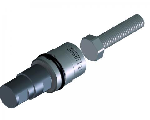 Soquete Sextavado de Impacto 1/4" k20 7mm Gedore