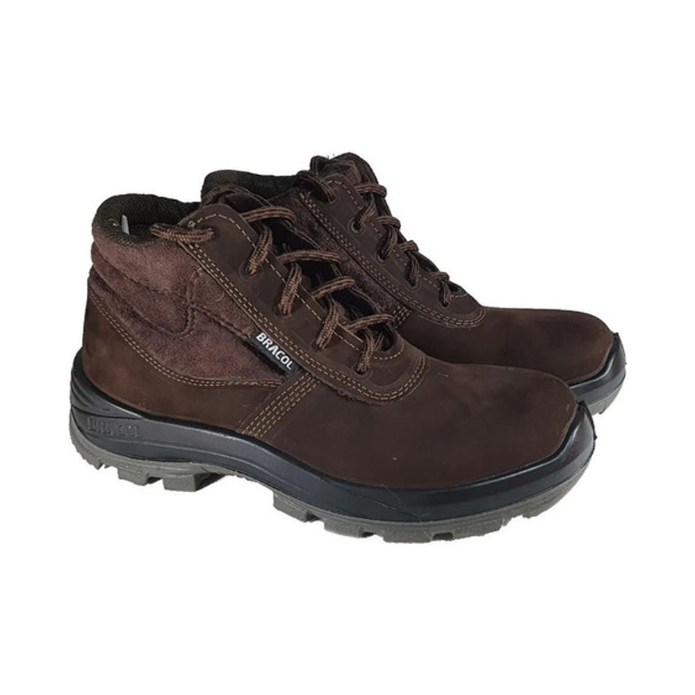 Bota Camuça Bico Composity Marrom N°39 Bracol