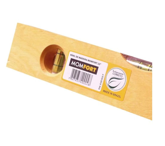 Nivel Madeira 14" 350mm Prata Momfort