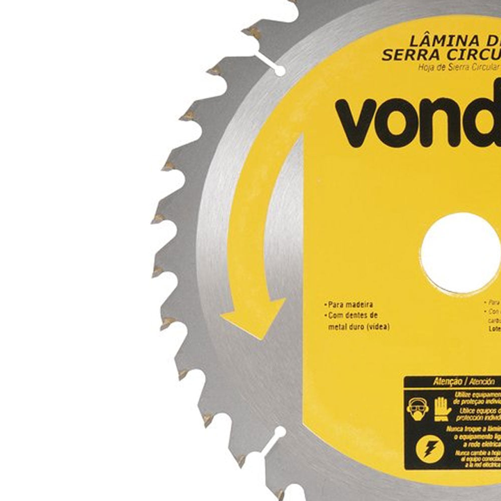 Lâmina de serra circular com dentes de metal duro/vídea, 300 mm x 30 mm, 36 dentes, VONDER