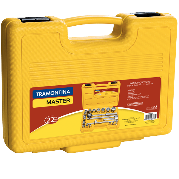 Jogo de Soquetes 032 Com 22pcs Master Estriado Tramontina