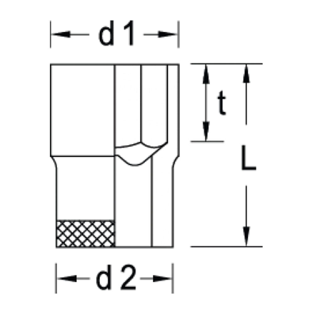 Soquete M 17mm 19 Gedore