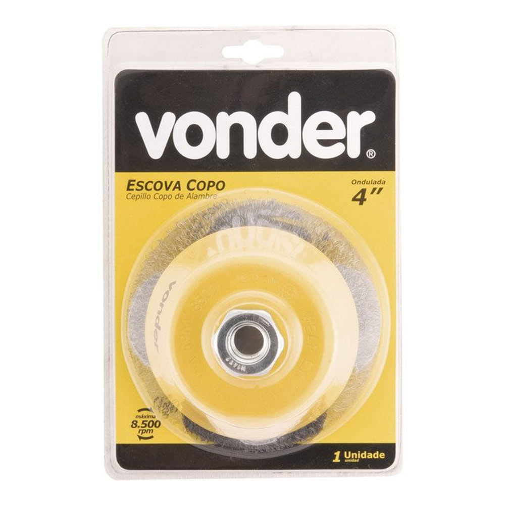 Escova de Aço Copo Ondulada 4" Vonder