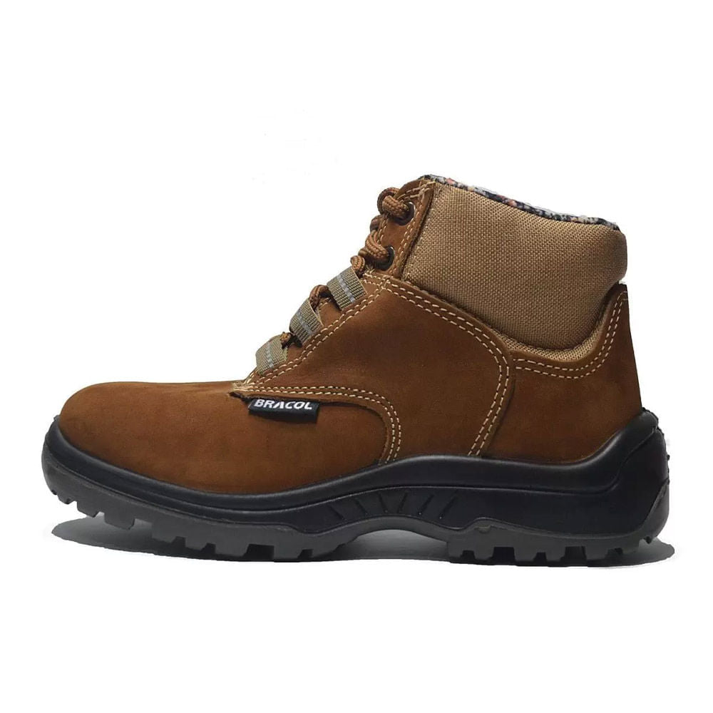 Bota de CAmurça Bico Plástico N36 Mel CA40872 Bracol
