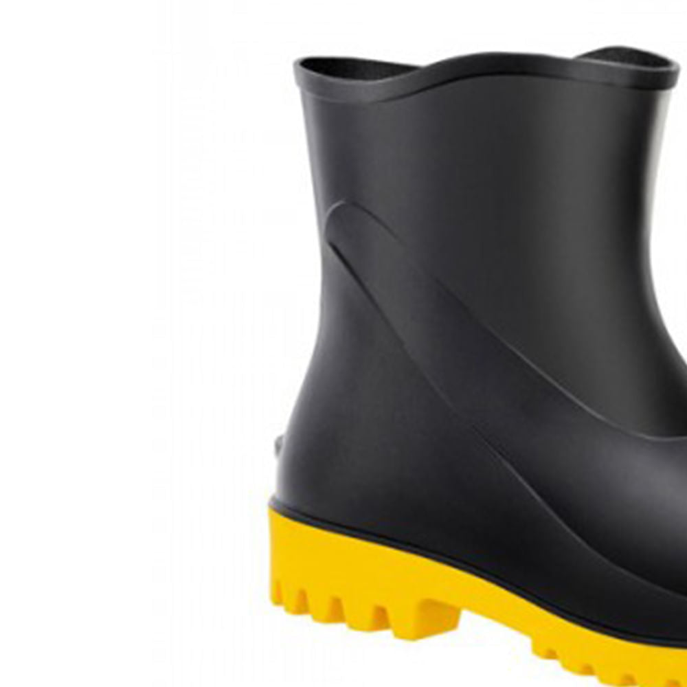 Bota Pvc Preto Com Solado Amarelo 16cm N°43 Bracol