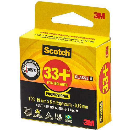Fita Isolante 33+ 19mmx5m 3M
