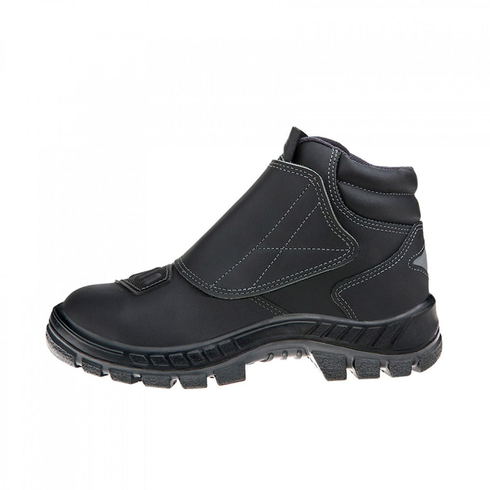 Bota Motociclista de Couro com Velcro N42 Preto CA42860 Marluvas