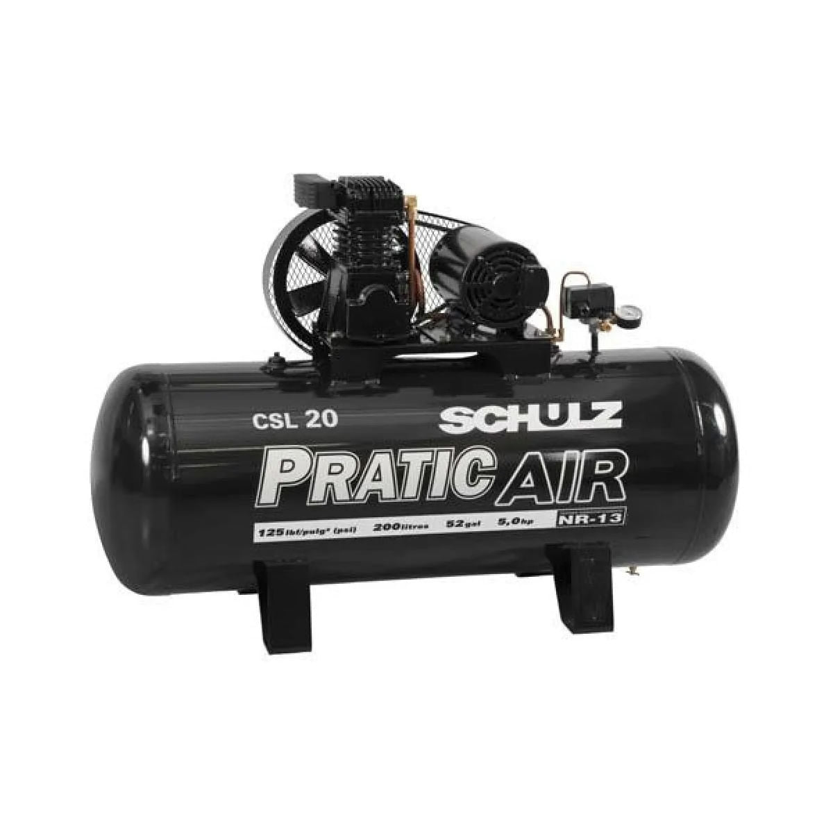 Compressor de Ar CSL-20/200 Pratic Air Trifasico 380v Schulz