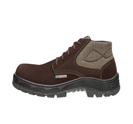 Bota de Camuçar Bico Plástico Nubuck N38 Café CA13808 Marluvas