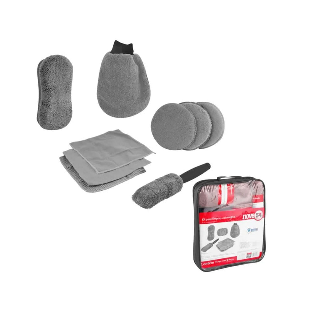 Kit de Limpeza Nove54 Automotiva 09 Peças