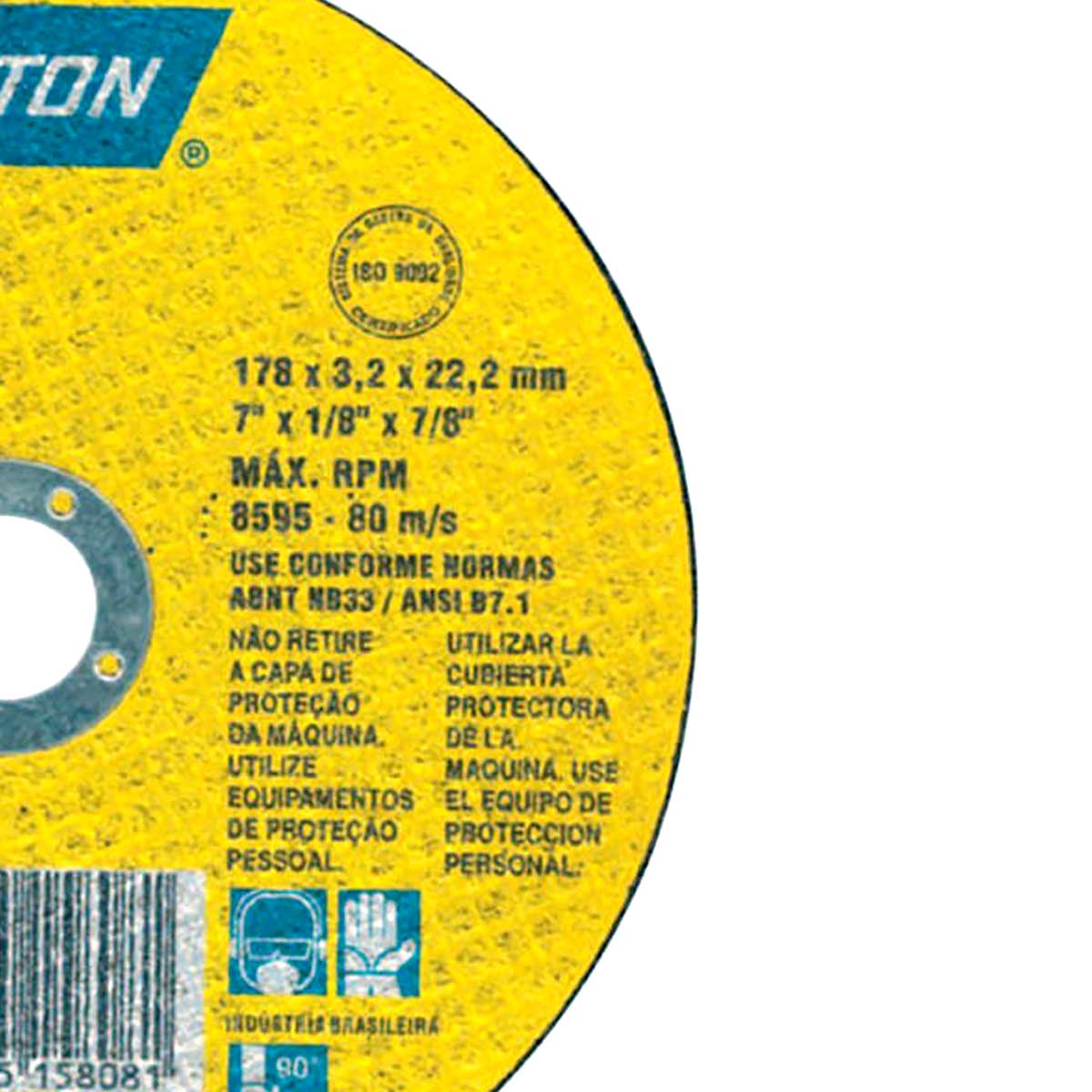Disco Corte 7x1/8 para Metais Super AR312 Norton